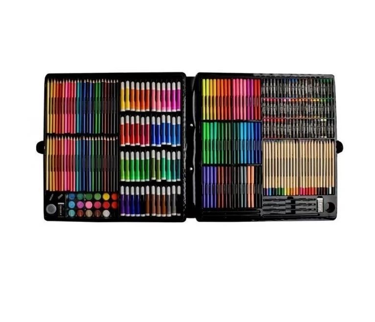 Trusa pictura si desen pentru copii, 258 elemente, acuarele, creioane, pensule, carioci, valiza depozitare - imagine 10